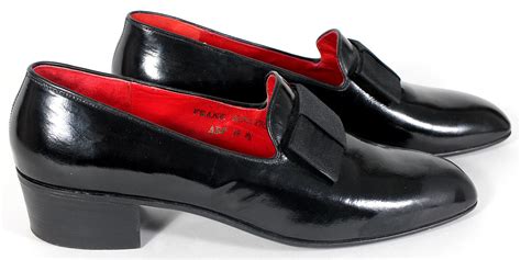 Lot Detail - Frank Sinatra Owned & Worn Di Fabrizio Custom Black Patent Leather Tuxedo Loafers