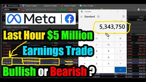 META Stock Earnings: Why Trading $5M Options Last Hour? - YouTube