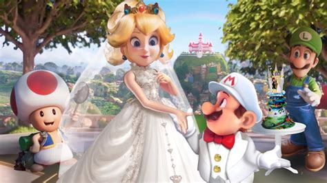 The Super Mario Bros Movie Wedding Princess Peach and Mario get married ️ Kluz cartoon ironic ...