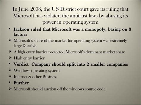 Microsoft antitrust case