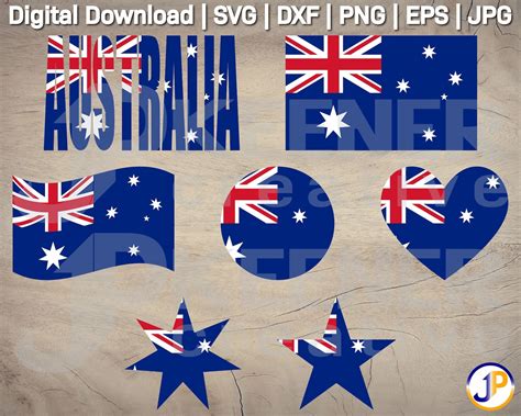 Australia Flag SVG Bundle Australia Flag Cut File Bundle | Etsy