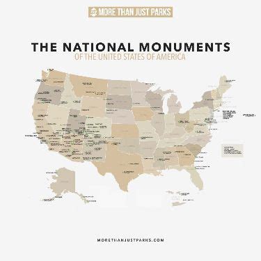 COMPLETE List of National Monuments (Printable Map + By State)