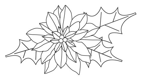 Free Poinsettia Clip Art Black and White | Handmade By Paula: July 2011 | Christmas embroidery ...