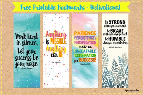 Paper Invader: Free Printable Bookmarks - Motivational | Free printable ...