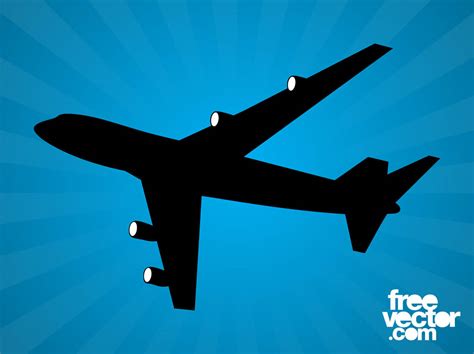 Flying Airplane Silhouette Vector Art & Graphics | freevector.com