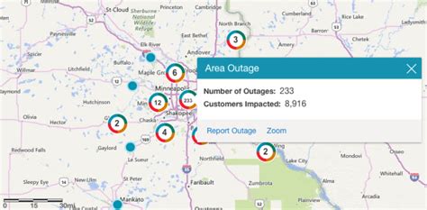 Xcel Energy Power Outage Map - Blank Map