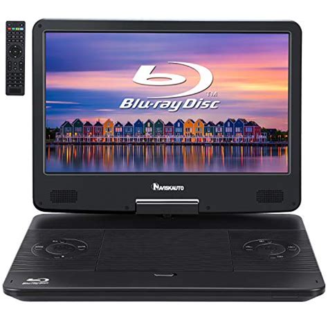 NAVISKAUTO 14" Portable Blu-Ray DVD Player with Built-in Rechargeable ...