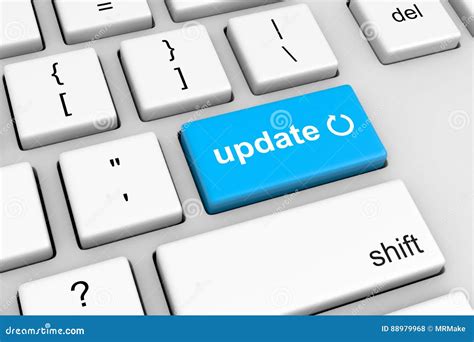 Update Symbol on Computer Keyboard Button Stock Illustration - Illustration of blue, system ...