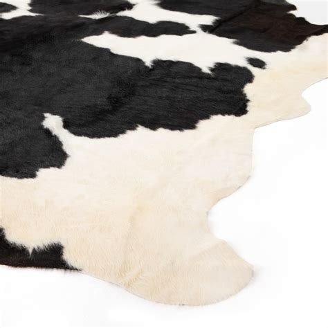 Modern Black And White Cowhide Rug | Zin Home