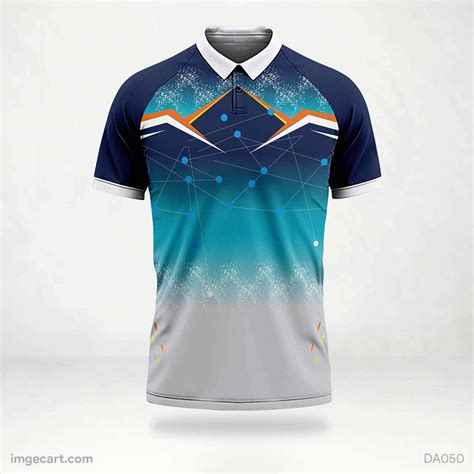 Cricket Jersey design Blue and Grey - imgecart