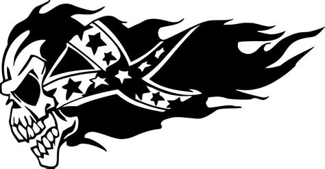 Skull confederate redneck decal – North 49 Decals