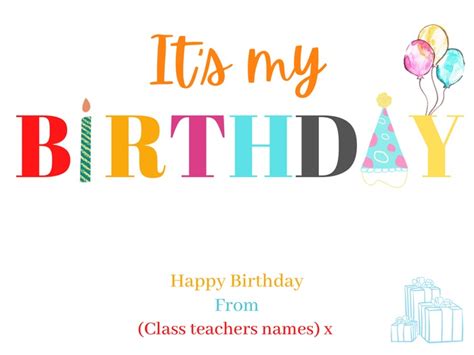 Birthday sign for classroom | Teaching Resources