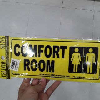 Yellow Sign Indoor & Outdoor Signage COMFORT ROOM | Shopee Philippines