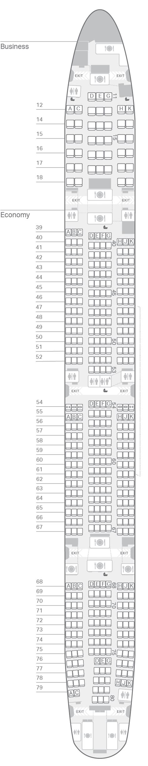 Aircraft 77w Cathay Pacific Seating Plan | Cathay pacific, Aircraft ...