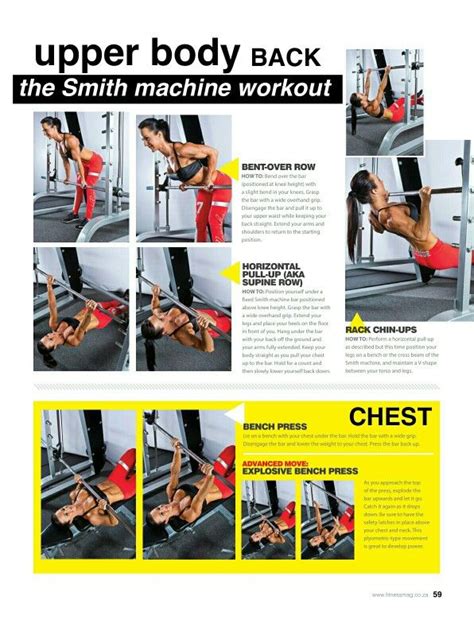 Upper Body -1 | Smith machine workout, Upper body workout, Lower body ...