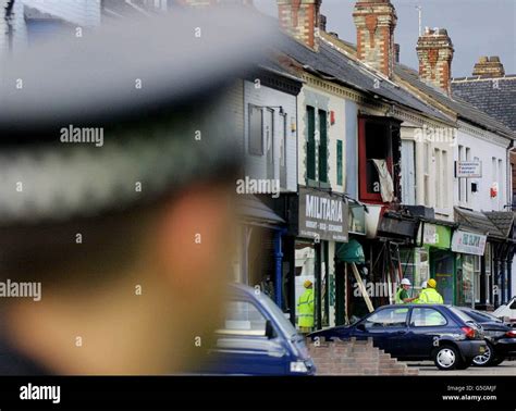 Doncaster Explosion scene Stock Photo - Alamy