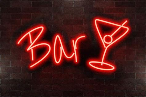 Bar and glass neon sign | Neon signs, Neon bar signs, Custom neon lights