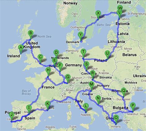 possible route | Backpacking europe, Backpacking map, Backpacking travel