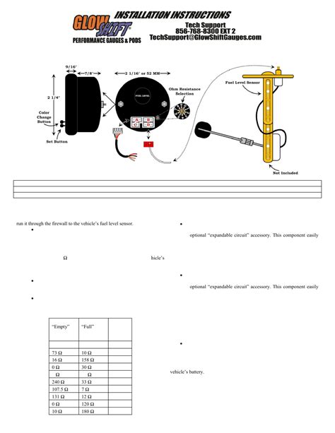 Glowshift Trans Temp Gauge Wiring Diagram - Wiring Diagram Pictures