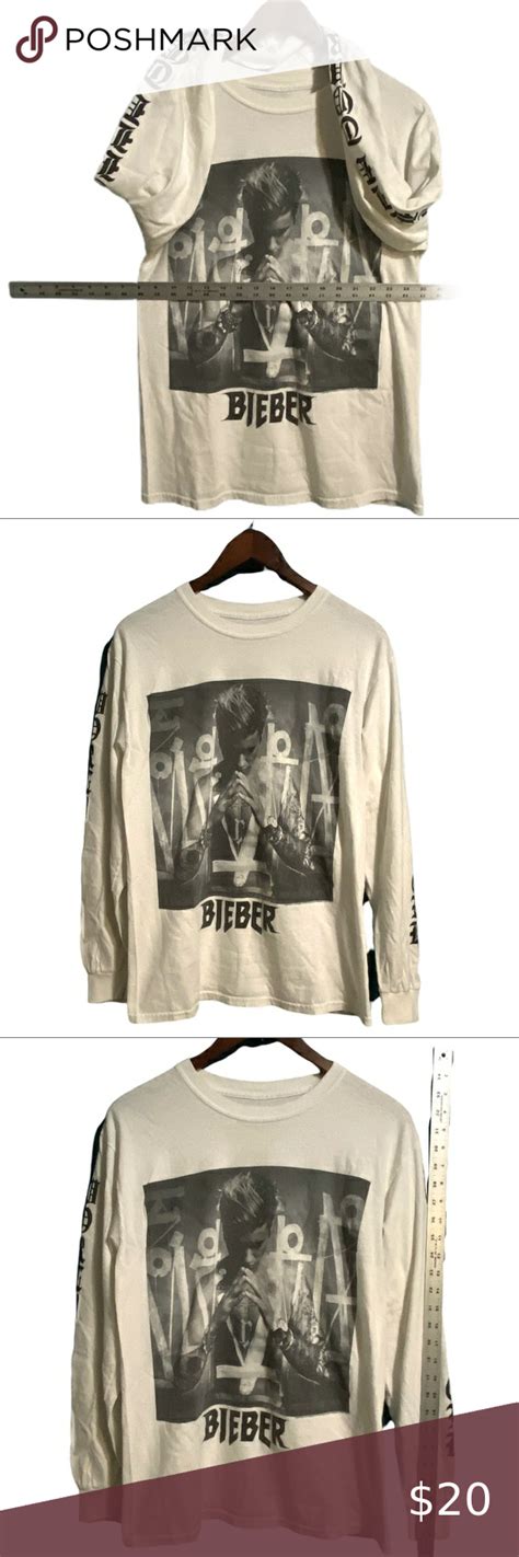 Justin Bieber concert merch long sleeve tee shirt | Long sleeve tee shirts, Long sleeve tees ...