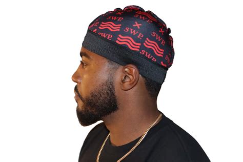 (Custom) 3WP Wave Cap Black/Red Compression – 360WaveProcess