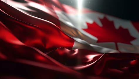 Canadian flag waving in the wind proudly generated by AI 24715289 Stock ...