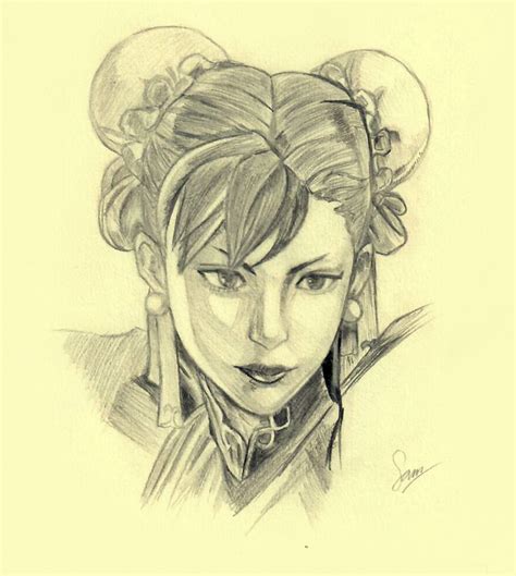 Drawing I did of Chun Li : r/StreetFighter