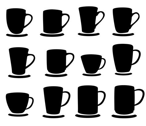 cup silhouette vector icon, isolated on white background 23625542 ...