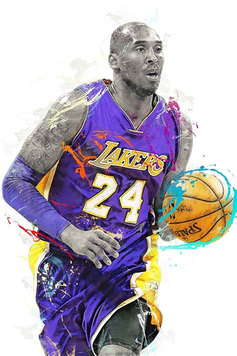 Kobe Bryant Poster - Los Angeles Lakers- Canvas Print, Wall Art, Sports ...