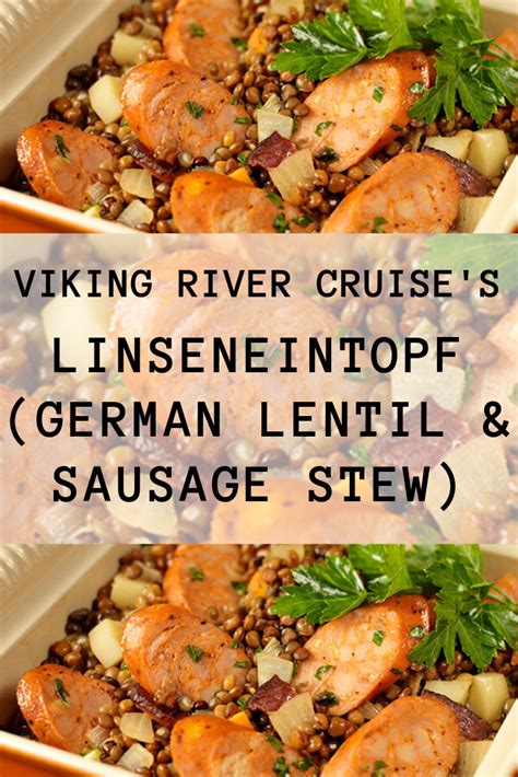 Linseneintopf (German Lentil and Sausage Stew) | Sausage stew, Lentils ...