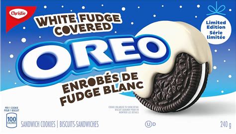 OREO White Fudge Covered Holiday Chocolate Cookies, School Snacks, 240g : Amazon.ca: Grocery ...