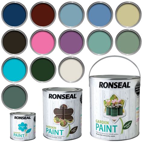 Ronseal Exterior Garden Paint Wood, Brick, Metal, Stone - 250ml, 750ml, 2.5L | Garden painting ...