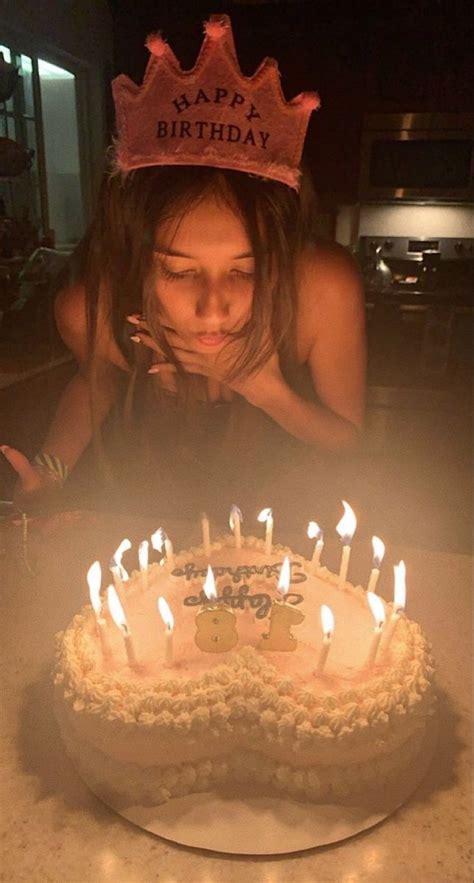 Girl blowing birthday candles aesthetic downtown girl vibes