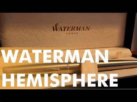 Waterman Hemisphere Fountain Pen Review - YouTube