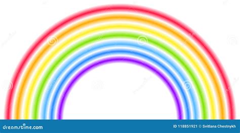 Rainbow Arc Shape, Half Circle, Bright Spectrum Colors, Colorful Striped Pattern Stock Vector ...