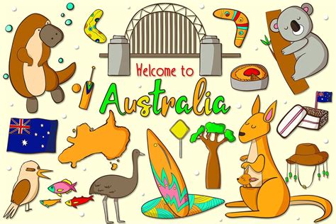 Welcome to Australia by clipick on @creativemarket | Graphic design resources, Illustration ...