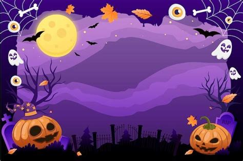 Free Vector | Gradient halloween frame template in 2023 | Halloween ...