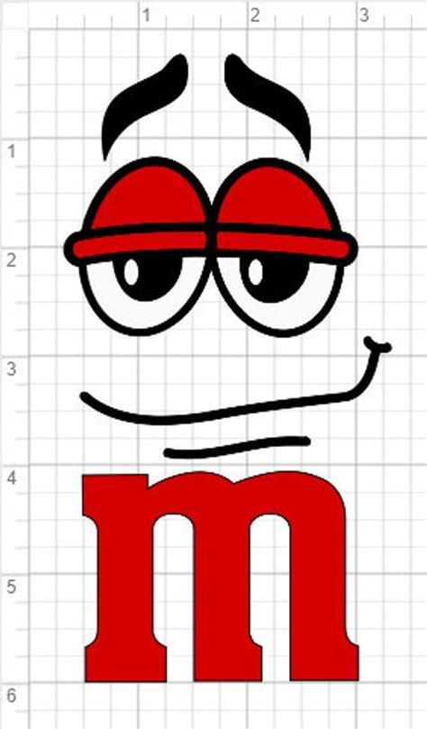 6 M & M gelaagde gezicht ontwerpen SVG EPS DXF pdf Studio 3 | Etsy ...