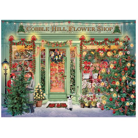 Cobble Hill Christmas Flower Shop Puzzle 1000pcs - Puzzles Canada