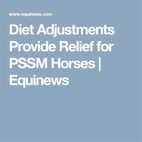 Diet Adjustments Provide Relief for PSSM Horses | Equinews | Horses diet, Horses, Diet