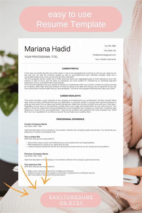 A Professional Resume Template With Medical Symbols O - vrogue.co