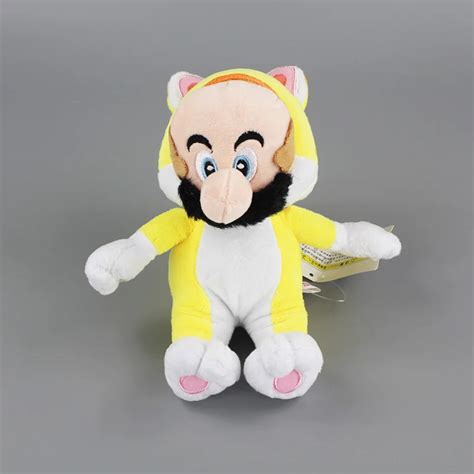 15cm Yellow cat Mario Plush Toy Free Shipping Super Mario 3D World Plush Stuffed Doll Retail-in ...