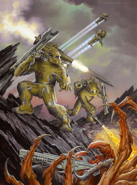 Stephen Hickman | Starship Troopers | Sf art, Retro futurism, Character art