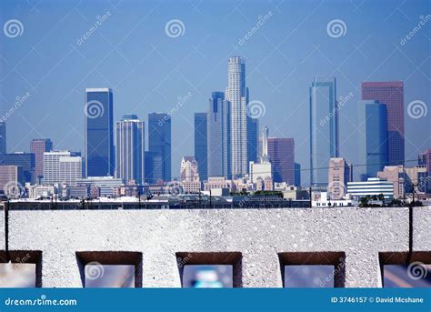 Los Angeles from a bridge stock image. Image of buildings - 3746157