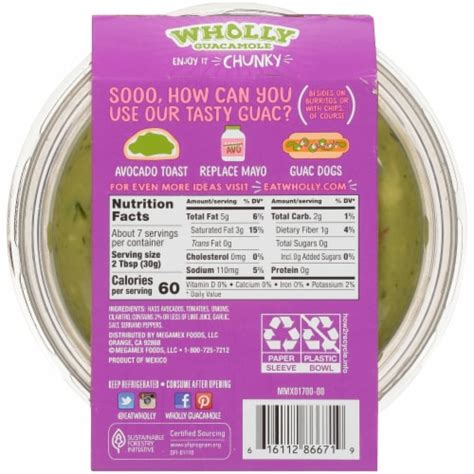 Wholly Guacamole® Chunky Medium Guacamole, 7.5 oz - Fry’s Food Stores