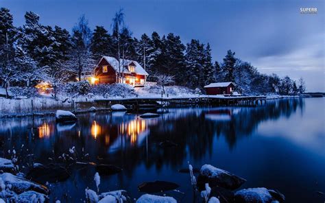 Winter Cottage Wallpapers - Top Free Winter Cottage Backgrounds - WallpaperAccess