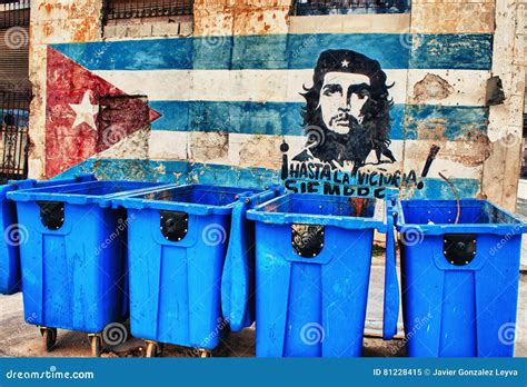 HAVANA, CUBA - OCT 24, 2016. Colorful Street Graffiti Showing a ...