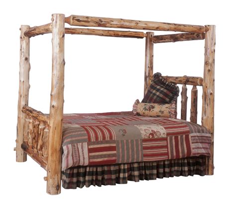 Canopy Log Bed | Black Forest Decor