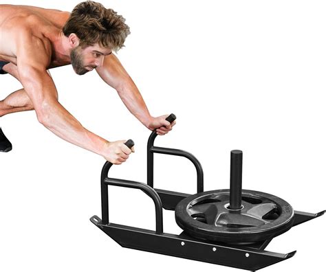 VEVOR Weight Training Pull Sled, Fitness Strength Speed Training Sled with Handle, Steel Power ...