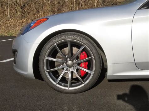 Hyundai Genesis custom wheels Ace Alloy Convex 18x8.5, ET +20, tire ...